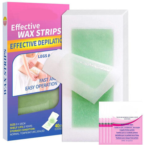 40 Bandes de Cire pour Lèvres - Épilation Faciale pour Tous Types de Peau - Inclut 6 Cotonnets Nettoyants (1/5)