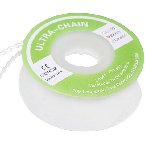 Chaîne élastique orthodontique en caoutchouc souple pour appareil dentaire - Accessoire de distance moyenne (1/5)