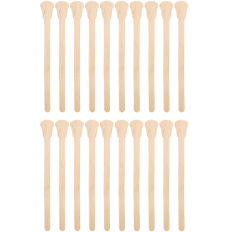 20 pièces Spatules en Bois pour Épilation Cire Visage et Corps, Bâtonnets Forme Guitare (1/5)