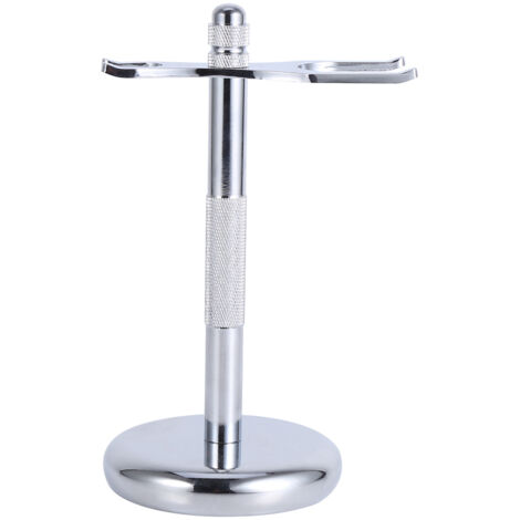 Support de brosse à raser en alliage élégant, support de rangement pour accessoires de rasage, design moderne et stable. (1/5)