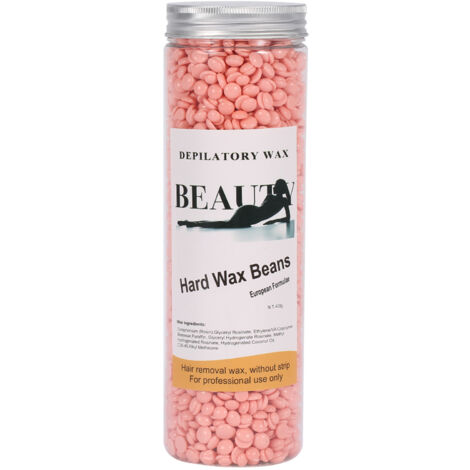 400g Cire Chaude Épilation Dure Professionnelle - Bikini, Jambes, Aisselles - Cire à Épiler Rose (1/5)