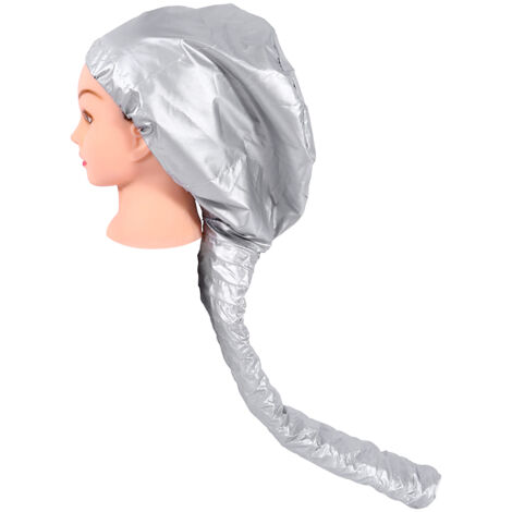 Capuche de Sèche-Cheveux Portable Professionnelle pour Soins Capillaires Doux (Argent)