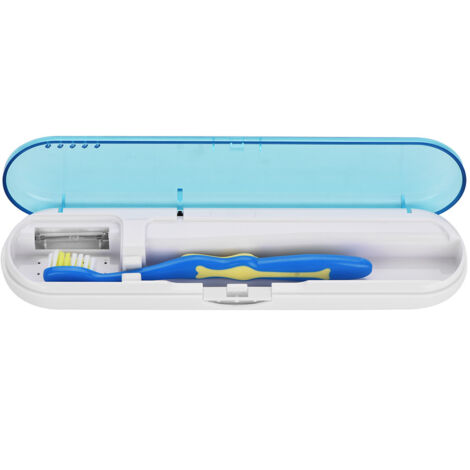 Stérilisateur de Brosses à Dents Portable à Lumière UV Antibactérien Bleu (1/5)