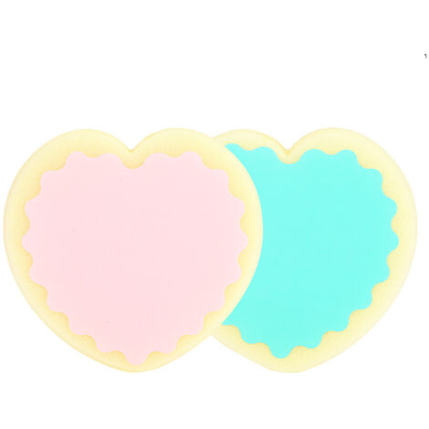 Sponge à cire coeur pour l'épilation féminine - Outil de soin de la peau et polissage (1/5)