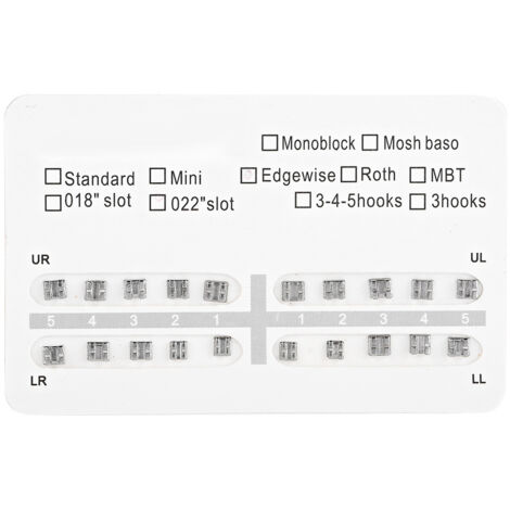 10 Packs Brackets Dentaires Métalliques pour Orthodontie Miniatures sans Crochet (1/5)