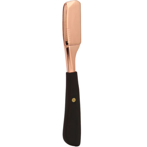 Porte-lame de rasage vintage en bois à manche doré rose pour salon de coiffure (1/5)
