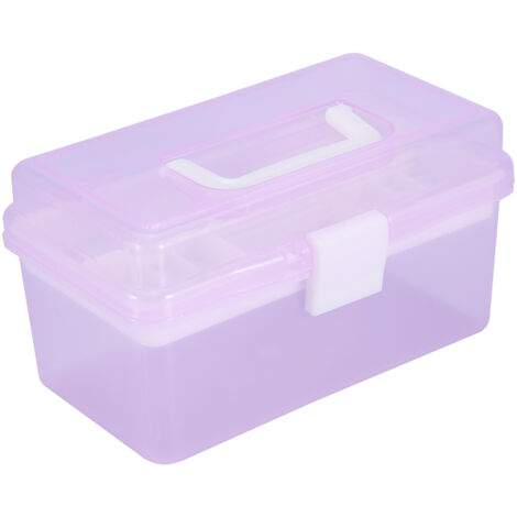 Boîte de Rangement Multifonction pour Outils de Manucure et Cosmétiques (Violet S) (1/5)