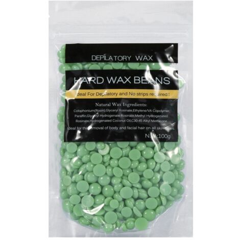 100g Sachet Cire Chaute Épilation Jambes Bras Sans Bandes - Haricots de Cire à l'Arbre à Thé (1/3)