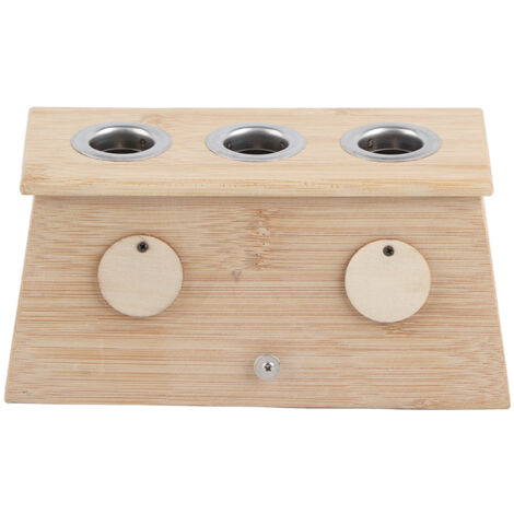 Boîte de Moxibustion en Bambou avec 3 Trou pour Bâtons de Moxa - Thérapie de Guérison Naturelle (1/5)