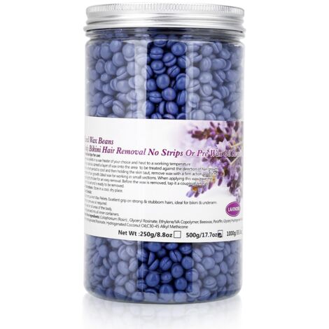 Film à Cire Chaude Épilation 500g Lavande pour Corps Maillot Jambes Soin (1/5)