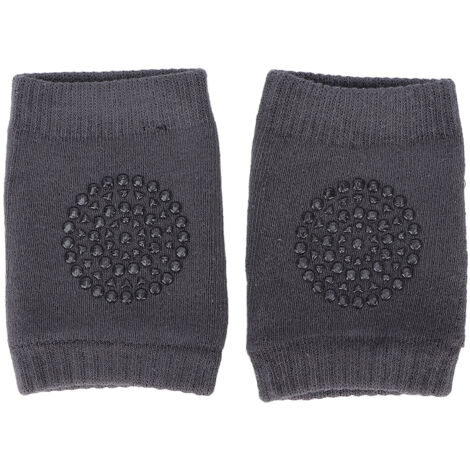 Genouillères Respirantes Bébé Anti-Dérapant, Protections Genoux et Coudes Enfant Gris Foncé (1/5)