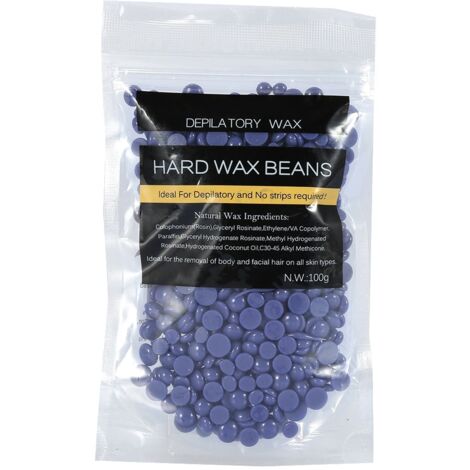 100g Sachet Cire Chaute Épilation Jambes Bras Sans Bandes, Grains de Cire à la Lavande (1/5)