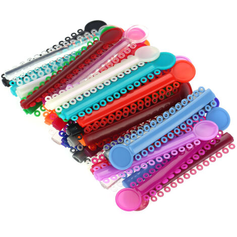 40 pièces élastiques orthodontiques multicolores pour bagues dentaires correctrices (1/5)