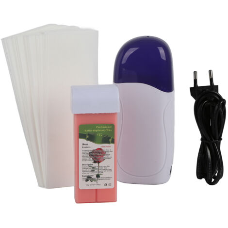 Appareil d'Épilation à Cire Chauffante Professionnel - Chauffoir, Cartouches de Cire, Papier à Épiler - Prise UE 220V - Rose (1/5)