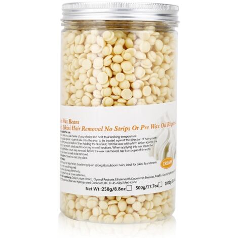 Film Épilation Chaude Cire Dure 500g Soin Corps Élimination Poils Bikini Jambes Lait (1/5)