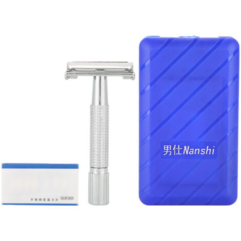 Rasoir Classique Homme à Lames Double Tranchant pour Barbe avec Étui (1/5)