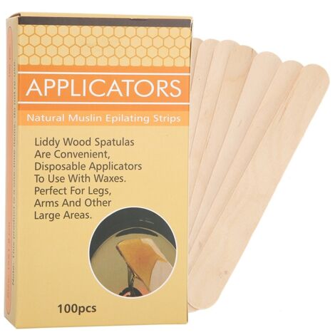 Bâtonnet en Bois Jetable pour Épilation à la Cire et Masque Glacé (1/5)