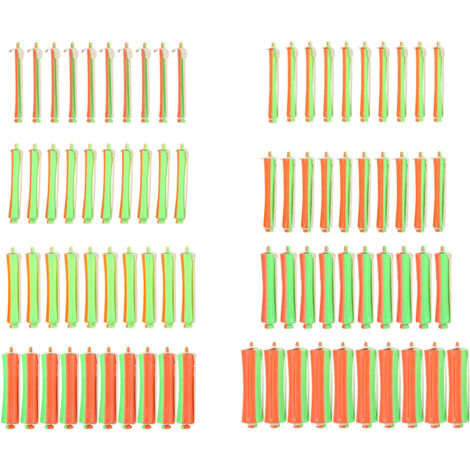 80 Pièces Bigoudis Ondulation Chaleur 1-8 Tailles avec Pinces, Outil Coiffure Professionnel (1/5)