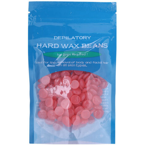 Perles de Cire Chaude Épilation Jambes Corps Cire à Dépiler 50g Parfum Fraise