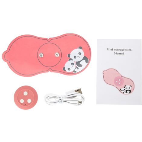 Massageur Cervical Électrique Rechargeable, Appareil de Massage pour Cou, Épaules et Dos, Fonction Pulsation, Rose