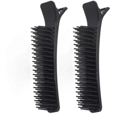 2 Pièces Pinces à Cheveux de Salon, Outil de Sectionnement pour Coiffure, Noires (1/5)