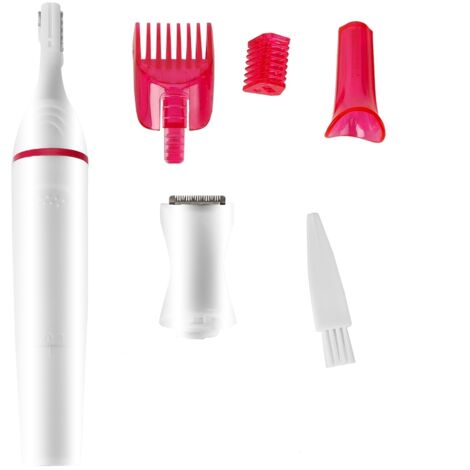 Rasoir Électrique 4-en-1 pour Femme - Épilateur Visage, Sourcils, Nez et Maillot - Sans Piles (1/5)