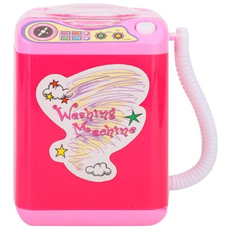 Mini Machine à Laver Électrique pour Brosses de Maquillage - Nettoyage Simulé (Rouge Rose) (1/5)