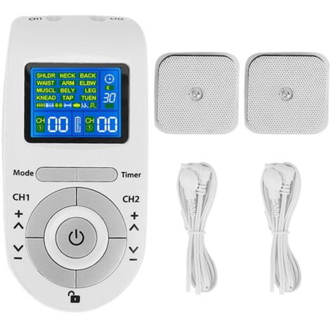 Stimulateur Musculaire Électrique TENS EMS - Appareil de Massage Numérique pour Soulager la Douleur avec Électrodes