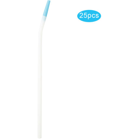 25 pièces/sac Embouts Courbés Aspirateur Chirurgical, Tubes de Succion pour Implants Dentaires et Soins Oraux (1/5)