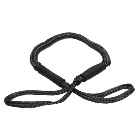 Corde d'amarrage élastique pour bateau avec absorbeur de choc et tendeur (Noir) (1/5)