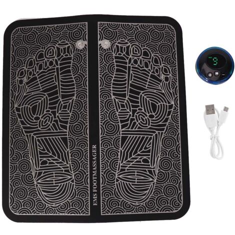 Tapis de massage électrique pour pieds avec stimulation EMS et acupuncture (type rechargeable) (1/5)