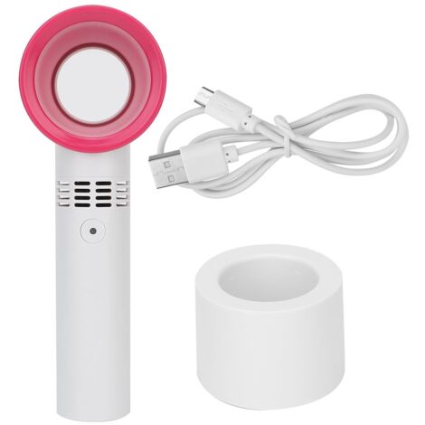 Ventilateur de poche sans lame rechargeable USB pour cils postiches (Blanc) (1/5)