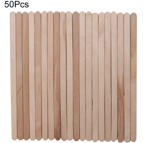 50 bâtonnets jetables en bois pour épilation à la cire, spatules d'application (lot de 50 pièces) (1/5)