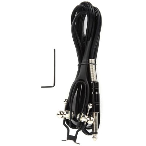 Alimentation pour Machine à Tatouage 1,8m avec Cordon en Silicone et Pince (Noir) (1/5)