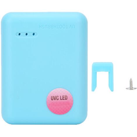 Support mural portable pour têtes de brosse à dents avec stérilisation UV (Bleu UE) (1/5)