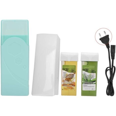 Chauffe-cire épilation 200g avec 100 bandes et prise UE 220V