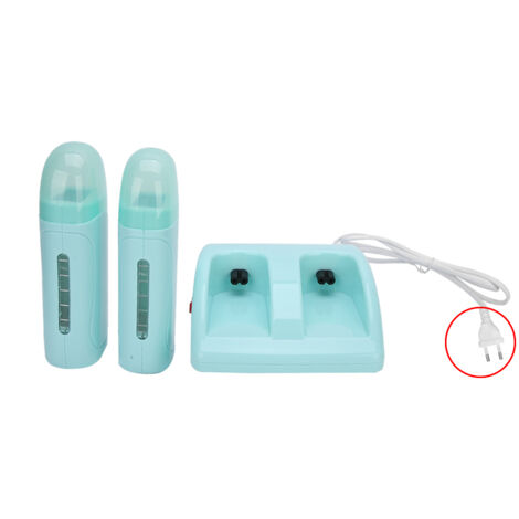 Chauffe-cire professionnel double pour épilation - Machine à cire cyan 220V avec prise EU (1/5)