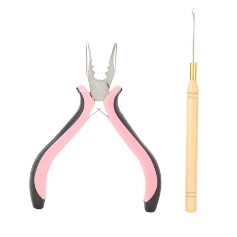 Pince à 3 trous pour extensions capillaires en acier inoxydable - Outil professionnel pour perruques et mèches (1/5)