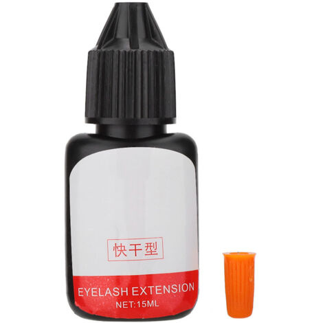 Colle à extension de cils DIY séchage rapide 15ml, durable, flacon rouge (1/5)