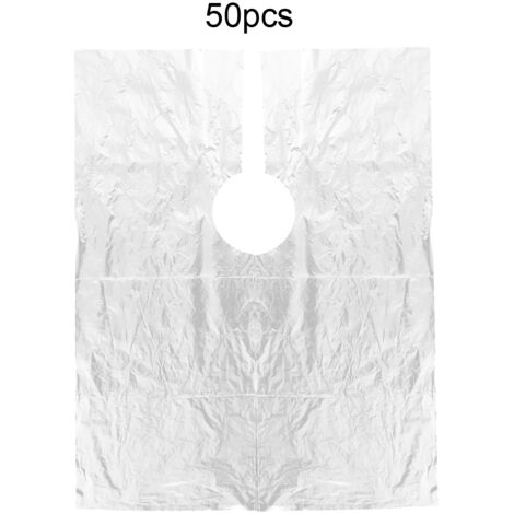 50 pièces Tabliers Jetables Imperméables pour Coupe et Coloration 64x82cm (1/5)