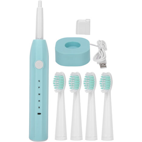 Brosse à Dents Électrique Rechargeable USB Adulte Ultrasonique Etanche Automatique Bleu (1/5)