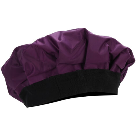 Bonnet de soin thermique pour cheveux, traitement froid DIY, chapeau de coiffure violet (1/5)