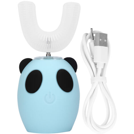 Brosse à Dents Électrique Sonique pour Enfants en Forme de U - Nettoyage Intelligent et Soin Buccal (Bleu, 8-15 Ans) (1/5)