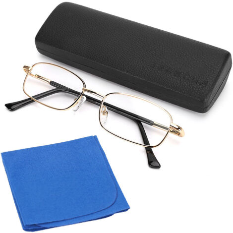 Lunettes de lecture cristal anti-fatigue visuelle haute définition pour presbytes avec étui (+350) (1/5)