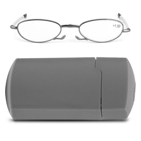 Lunettes de lecture pliables anti-fatigue pour presbytes homme et femme (Gris +1.50) (1/5)