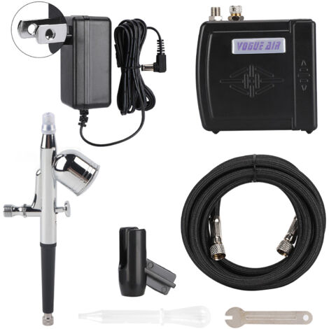 Kit de Compresseur d'Air Mini pour Soins de Beauté, Outil de Maquillage, Accessoire Noir Prise US 110V (1/5)