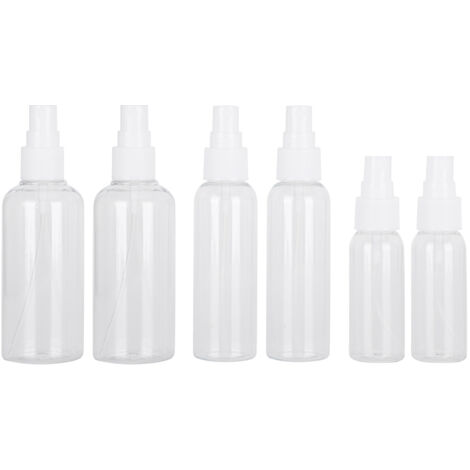 6 bouteilles spray vides pressions transparentes pour tonique, liquide et voyage (1/5)