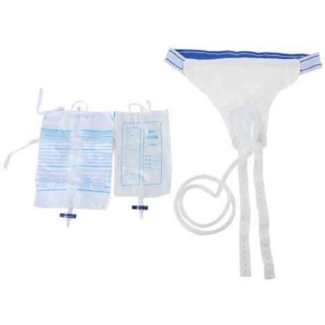 Collecteur d'Urine Silicone Respirant pour Hommes et Femmes - Dispositif d'Incontinence avec Cathéter, Type Normal