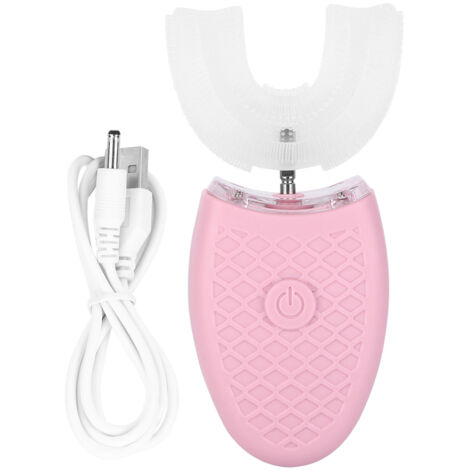 Brosse à Dents Électrique Sonique en Forme de U pour Adultes - Nettoyage Automatique et Soin Buccal (Modèle Rose) (1/5)
