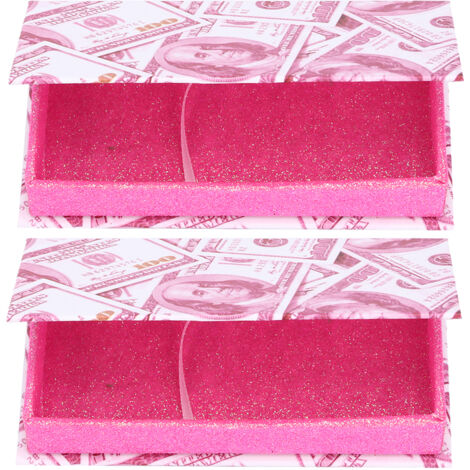 Boîte de Rangement Magnétique pour Faux Cils Rose - Organisateur Rectangulaire Vide (1/5)
